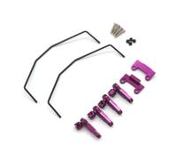 PièCes Voiture Rc Pour Wltoys 144001 144010 124016 124018 124007 124017 124019 Ensemble Barres Anti Roulis Mise À Niveau Voiture RC Métal Réparations Remplacements Accessoires(Purple)