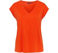 Pieces Women's Regular Fit Knitted T-Shirt Tangerine Tango 8 (XS) Female