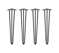 Pied à 3 barres pour table - HT 710 mm - jeu de 4 - noir - Hairpin EMUCA