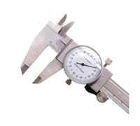 Pied à coulisse à cadran en acier inoxydable, jauge à cadran en plastique, outils de mesure d'épaisseur, 150mm 0.02mm/0.001" Mesures Précision(150mm metric white)