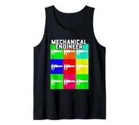 Pied à Coulisse carré Vintage pour ingénieur mécanique Débardeur