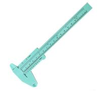 Pied à coulisse en plastique à double règle 0 150 mm pour la mesure de précision des bijoux, de l'école et des objets anciens (vert)