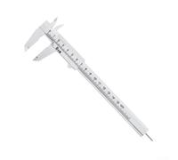 Pied à coulisse en plastique de 0 à 150 mm avec principe de vernier pour une lecture précise de la profondeur intérieure extérieure et des mesures de hauteur à l'école et à l'atelier (blanc)