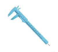 Pied à coulisse en plastique de 0 à 150 mm avec principe de vernier pour une lecture précise des mesures intérieures et extérieures de la profondeur et de la hauteur à l'école et à l'atelier (bleu)