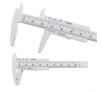 Pied à coulisse léger en plastique 80 mm pour des mesures rapides et fiables de la profondeur intérieure extérieure et des dimensions des marches (blanc)