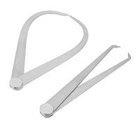 Pied à coulisse Mesure Outil de poterie Jambe coudée, l'intérieur des étriers extérieurs Sculpture Céramique Outil de mesure de poterie compas à friction en acier inoxydable 2 Pcs 15,2 cm