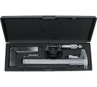 Pied à coulisse Micromètre Mètre en acier Equerre à cheveux Jeu de 4 outils de mesure