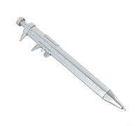 Pied à coulisse multifonction 0-100 mm Règle avec recharge d'encre gel de 0,5 mm, outil de mesure d'écriture en plastique pour étudiants, bureau, dessin, bleu noir