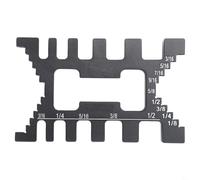 Pied à coulisse noir pour le travail du bois - Outil de mesure métrique et impérial pour joints tenons de précision, jauge de profondeur et de hauteur, gabarit à queue d'aronde en aluminium