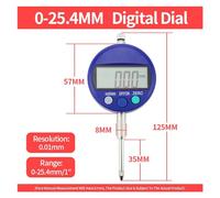 Pied à Coulisse NuméRique 0-10mm Cadran Indicateur Précision Heure Type Indicateur Compteur Cadran Alésage Jauge Indicateurs Micromètre Outils De Mesure Comparateur(Digital Dial 25.4mm)