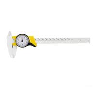 Pied à coulisse numérique 0-150 mm en plastique avec grand écran LCD - Jauge de précision de conversion pouce MM pour les amateurs de travail du bois 227 x 77 mm (blanc)