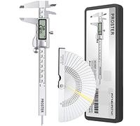 Pied À Coulisse Numérique 150 Mm / 6 Pouces + Jauge D'épaisseur Kit D'Étrier Vernier Électronique En Acier Inoxydable Fractions/Pouce/Conversion Métrique Mesure La Longueur Largeur Profondeur