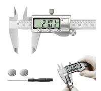 Pied à Coulisse Numérique Haute Précision 150 mm Acier Inox avec Écran LCD Large Affichage Conversion mm/pouce Précision 0,01 mm Outil de Mesure Professionnel pour Bricolage Atelier Argent