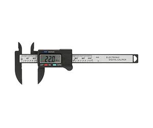 Pied à Coulisse Numérique Léger en Fibre de Carbone LCD Capteur Inductif électromagnétique Pratique Bricolage Mesure de Bijoux Archéologiques Pile Bouton LR44
