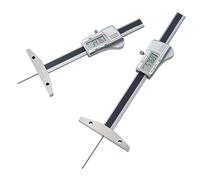 Pied à coulisse numérique, outil de mesure de jauge de profondeur de précision, jauge de profondeur d'étrier numérique avec tige fine 0-100/150 mm 0,01 mm métrique/pouce Jauge de profondeur de trou d'