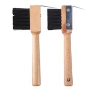 -Pied avec Brosse - Brosse Pied pour Soins Équins - 2 Pièces Accessoires Portables de Nettoyage et Pansage pour Harnachement Équestre, Sellles et Chaussures