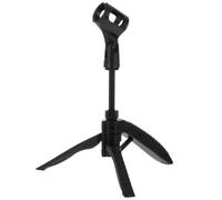 Pied avec Trépied de Table Réglable en Hauteur de Microphone Noir
