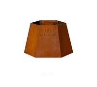 Pied Bas Grand Banquet Corten (brasero-plancha Hexagone)