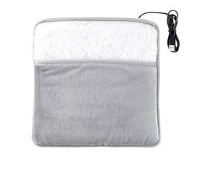 Pied chauffant USB - Tapis chauffant électrique en velours carré de 29 cm, accessoire confortable sous le bureau, coussin chauffant d'hiver portable | Design ergonomique avec répartition douce et