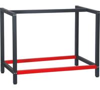 Pied d’établi 100x57x81 cm Acier Anthracite Rouge Support Table travail Emballage Atelier Dépôt