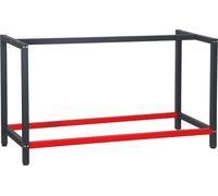 Pied d’établi 150x57x81 cm Acier Anthracite Rouge Support Table de travail Emballage Atelier Dépôt