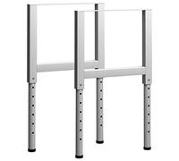 Pied d’établi, Support Table de Travail Cadres d'établi réglables 2 pcs Métal 55x(69-95,5) cm Gris