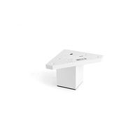 Pied d'angle carré en ABS de Couleur Blanche Mod.972 Hauteur 52 mm Roi