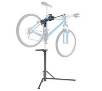 HOMCOM Pied d'atelier vélo pliable, support de réparation de vélo, hauteur réglable 107-160 cm, pince rotative à 360°, pour vélo de route, VTT, vélo électrique, noir