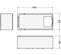 Pied De Baignoire Duravit Duravit No.1 pour 700487 1500x700mm