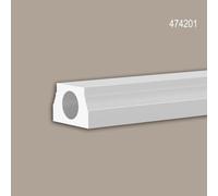 Pied de balustrade Profhome 474201 Moulure exterieure Balustrade Élément de façade style Néo-Classicisme blanc 3 m