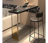 Pied de Bar Acrylique 1000mm, 40mm Épais Dégradé Pied Table Haute, Support Flottant Moderne pour Comptoir/Bureau Debout/Bar Maison/Îlot Cuisine(Brown,280x1000mm)