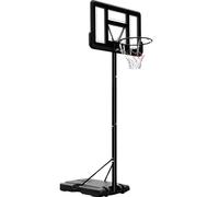 Pied de basket-ball pour l'extérieur - Avec anneau de basket-ball - Pour enfants et adultes - Hauteur réglable jusqu'à 305 cm - Avec roulettes, base pouvant être remplie avec du sable