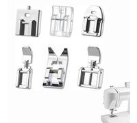 Pied de biche machine à coudre 6 pièces compatibles Brother Singer Janome accessoires couture pieds presseurs inox haute qualité installation facile pour fermeture éclair