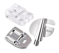 Pied de Biche Machine a Coudre,SRLWMY Accessoires Couture,Pied Machine a Coudre,pour Fermeture éclair Invisible et Ourlet Roulé,3 Pièces,pour Couture et Machine a Coudre Singer W6 Brother Elna Pfaff