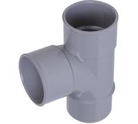 Pied de biche PVC gris 87°30 - diamètre 100 mm - Double emboîture - Nicoll