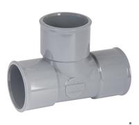 Nicoll Té pied de biche COV50124 Simple femelle 87°30 PVC gris Ø 32 mm TF188