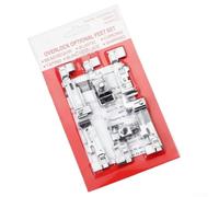 Pied-de-biche Surjet 6 Acier pour robuste Pied-de-biche Surjet | Acier pour robuste, finition argentée, kit 6 , compatible Lock MO-50E, idéal surjet