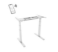 Pied de bureau motorisé assis-debout, Hauteur 62- 128 cm, Blanc - Connecté
