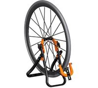 Pied de centrage pour roue vélo - Super B - TB-PF25 - Compatible 16 à 29 pouces - Noir et orange