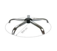 Waytex 78181 Pied de Chaise de Bureau 5 Branches diamètre 64 cm, pour roulettes ou Patins, en Acier Poli Chromé