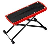 Pied de guitare réglable, mécanisme de pliage à 6 positions, cadre en métal robuste, base antidérapante pour des positions de jeu optimales, tabouret de guitare réglable en hauteur