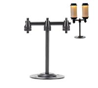 Pied de Lampe de Camping Amovible - Base de Lampe Chandelier, Support de Lampe Portable en d'aluminium pour la pêche, Le Jardin, la terrasse, la randonnée, Le Pique-Nique, la randonnée, Le