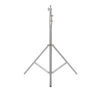 Pied de lumière, réglable en hauteur, construction durable en acier inoxydable, argent 280CM