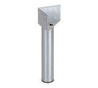 Pied de Meuble 246 x 50 mm y Compris l'angle de Montage 100 x 100 x 70 mm revêtu de Poudre d'argent Angle de Lit de So-Tech