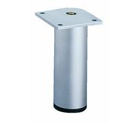 Pied de meuble aluminium rond-H100mm-argent anodisé HETTICH