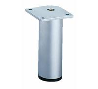 Pied de meuble aluminium rond-H100mm-argent anodisé HETTICH