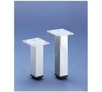 Pied de meuble carré en aluminium 30x30-H100mm-argent anodisé HETTICH