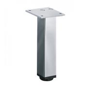 Pied de meuble carré en aluminium 30x30-H150mm-argent anodisé HETTICH