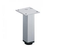 Pied de meuble carré en aluminium 30x30-H80mm-argent anodisé HETTICH