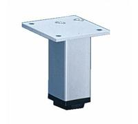 Pied de meuble carré en aluminium 30x30-H80mm-argent anodisé HETTICH